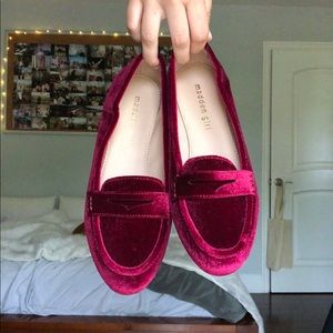 velvet loafers